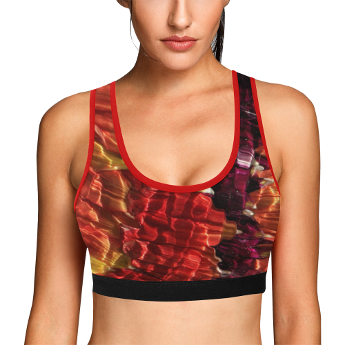 Muscled Petals Women's All Over Print Sports Bra (Model T52)