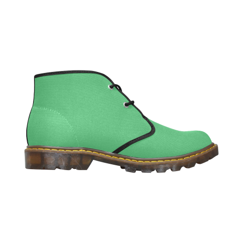 color Paris green Men's Canvas Chukka Boots (Model 2402-1)