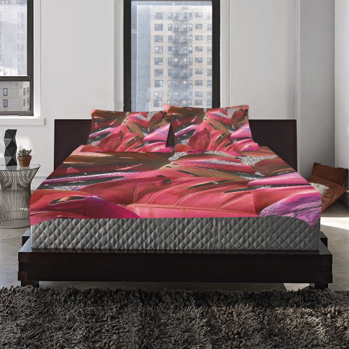 filandedron red bedding set 3-Piece Bedding Set