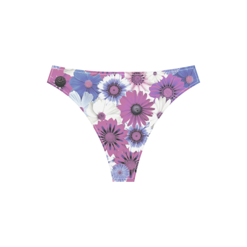 Spring Time Flowers 5 Sport Top & High-Waisted Bikini Swimsuit (Model S07)