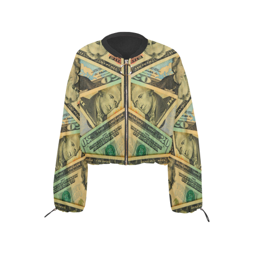 DOLLARS 5 Cropped Chiffon Jacket for Women (Model H30)