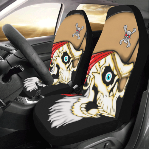 Pirate Sugar Skull Car Seat Covers (Set of 2)