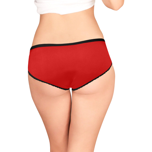 Sexy Front Black And Red Women's All Over Print Girl Briefs (Model L14)