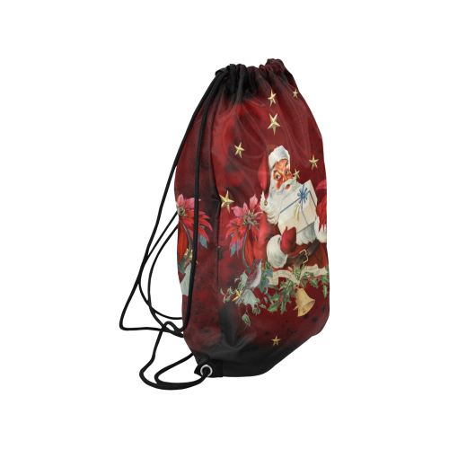 Santa Claus with gifts, vintage Medium Drawstring Bag Model 1604 (Twin Sides) 13.8"(W) * 18.1"(H)