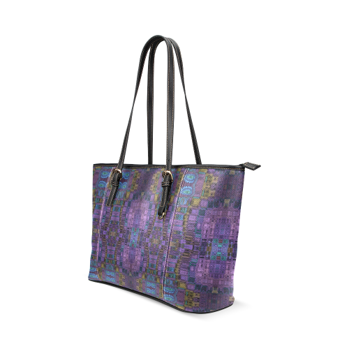 Expand Your Mind Leather Tote Bag/Small (Model 1640)