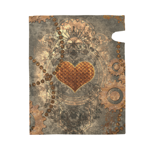 Steampuink, rusty heart with clocks and gears Mailbox Cover