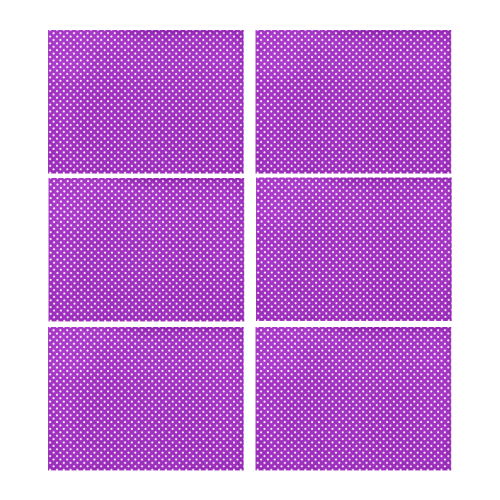 Lavander polka dots Placemat 14’’ x 19’’ (Six Pieces)