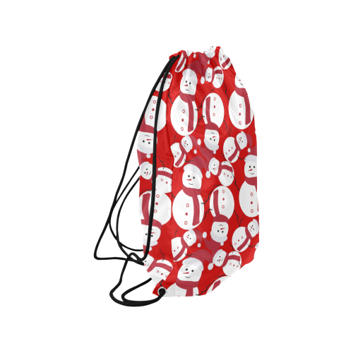 Snowman RED Medium Drawstring Bag Model 1604 (Twin Sides) 13.8"(W) * 18.1"(H)