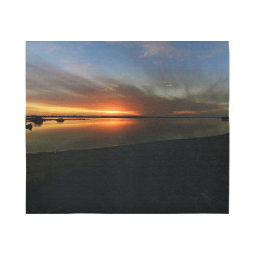 sunset brilliant Cotton Linen Wall Tapestry 60"x 51"