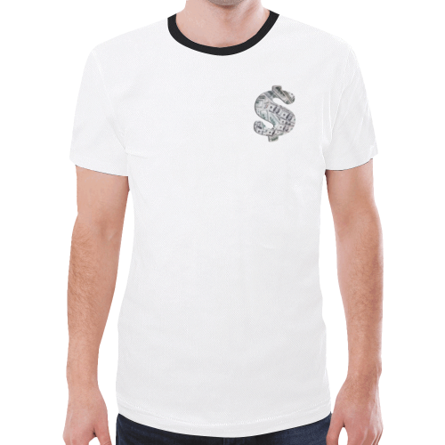 Hundred Dollar Bills - Money Sign White New All Over Print T-shirt for Men/Large Size (Model T45)