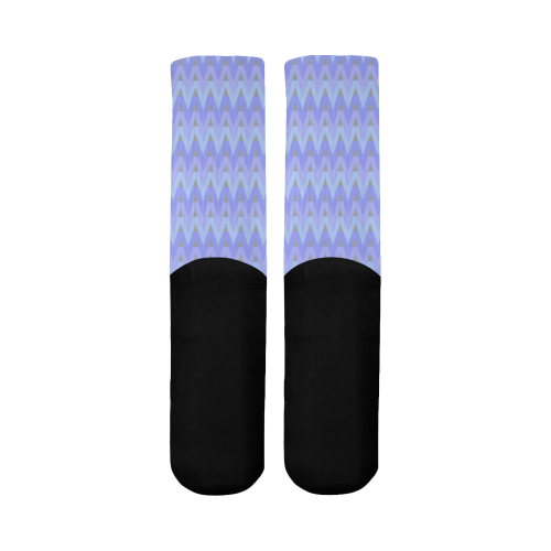 Winter Chevrons Mid-Calf Socks (Black Sole)