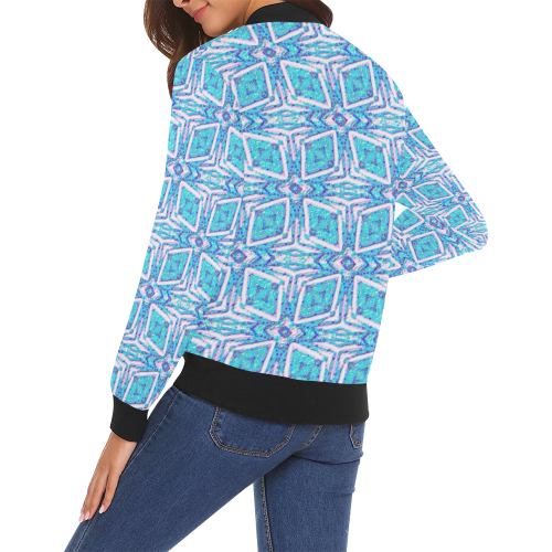 geometric doodle 1 All Over Print Bomber Jacket for Women (Model H19)