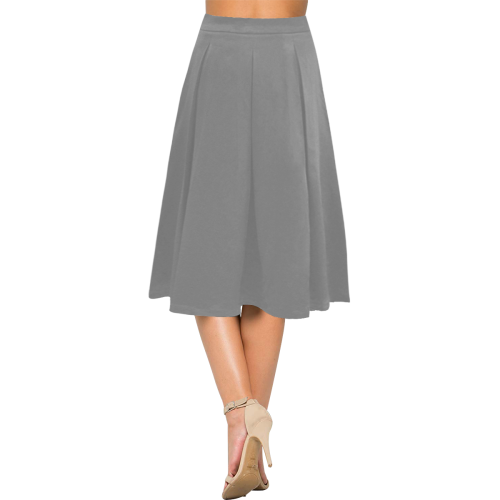 color grey Aoede Crepe Skirt (Model D16)