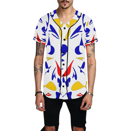 zappwaits abstract 06 All Over Print Baseball Jersey for Men (Model T50)