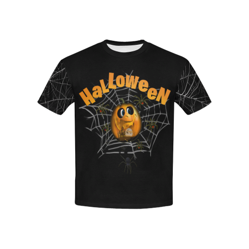 halloween5 Kids' All Over Print T-Shirt with Solid Color Neck (Model T40)