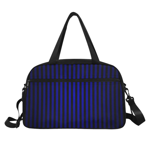 Midnight Blue Stripes Fitness Handbag (Model 1671)