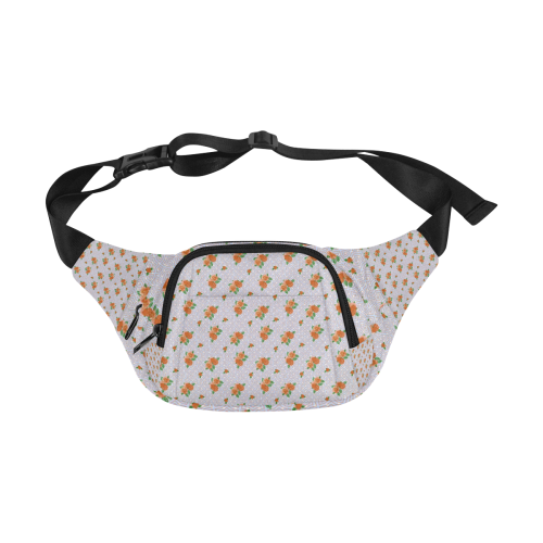 Roses and Pattern 1A by JamColors Fanny Pack/Small (Model 1677)