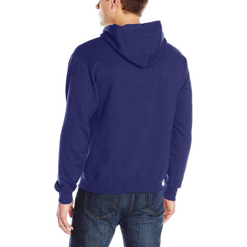 Anchor With Roses Blue Men's Classic Hoodie (Model H17)