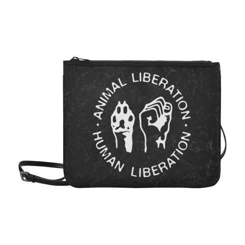 Animal Liberation, Human Liberation Slim Clutch Bag (Model 1668)