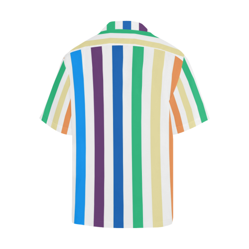 Rainbow Stripes with White Hawaiian Shirt (Model T58)