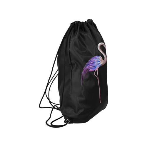 Rainbow flamingo Medium Drawstring Bag Model 1604 (Twin Sides) 13.8"(W) * 18.1"(H)