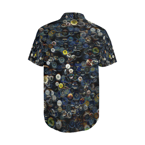 buttons Men's Short Sleeve Shirt with Lapel Collar (Model T54)