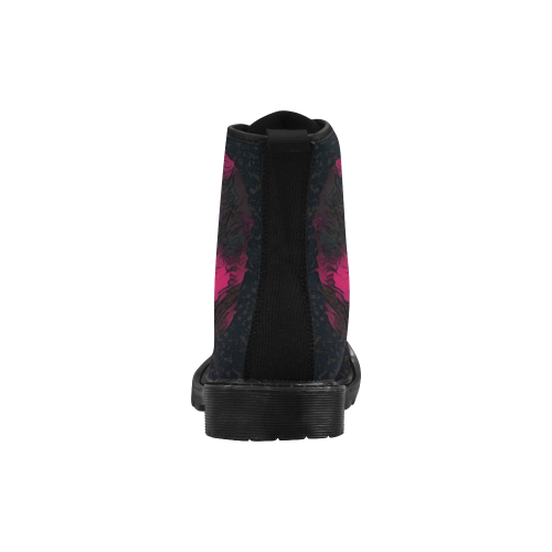 SKULL ART NEON CRASSCO Martin Boots for Women (Black) (Model 1203H)