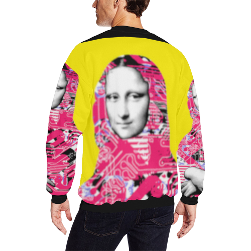 Future Monalisa All Over Print Crewneck Sweatshirt for Men/Large (Model H18)