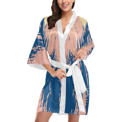 Coral Pink, Classic Blue & Sunlight Kimono Robe