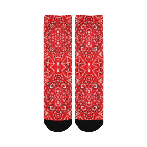 Bandana Squares Pattern Women's Custom Socks