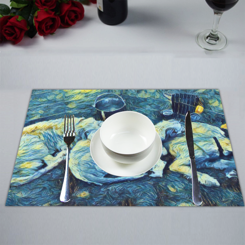 Starry Night Wolfhounds Placemat 14’’ x 19’’ (Set of 6)