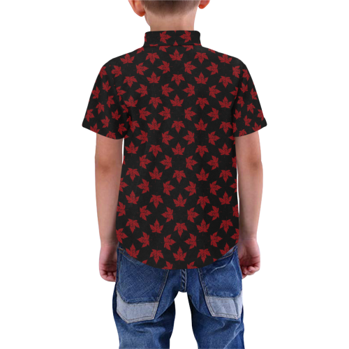 Cool Canada Shirts Kid's Boys' All Over Print Short Sleeve Shirt (Model T59)