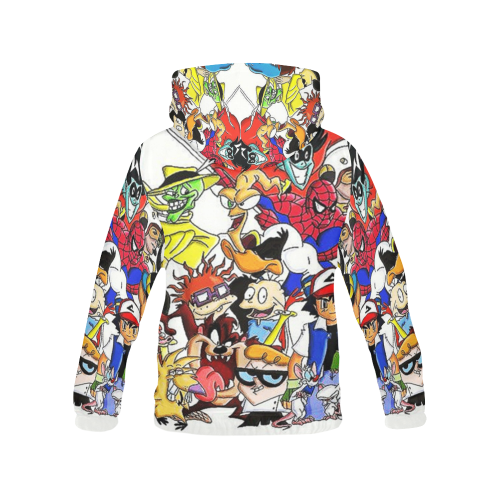 80-90s kids All Over Print Hoodie for Women (USA Size) (Model H13)
