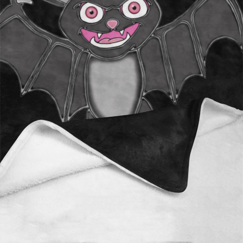 Cute Halloween Bat Black Ultra-Soft Micro Fleece Blanket 40"x50"