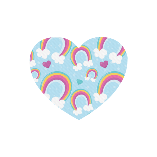 Rainbow Sky Heart-shaped Mousepad