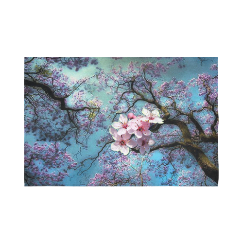 Cherry blossomL Cotton Linen Wall Tapestry 90"x 60"