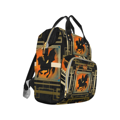 Unicorn silhouette Multi-Function Diaper Backpack/Diaper Bag (Model 1688)