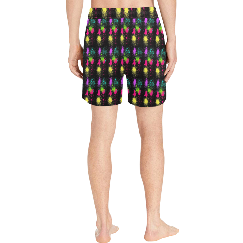 color splash Men's Mid-Length Swim Shorts (Model L39)