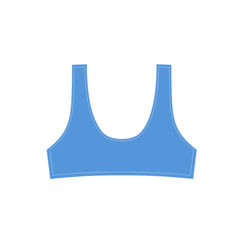 bright blue Sport Top & High-Waisted Bikini Swimsuit (Model S07)