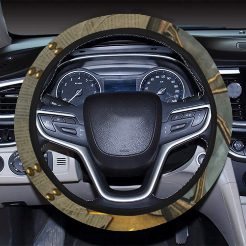 Awesome steampunk skull Steering Wheel Cover with Elastic Edge