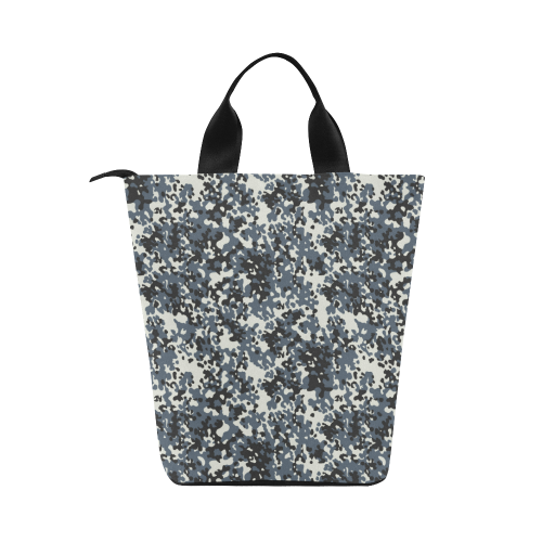 Urban City Black/Gray Digital Camouflage Nylon Lunch Tote Bag (Model 1670)