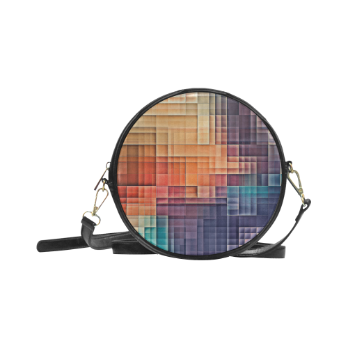 pixels #colors Round Sling Bag (Model 1647)