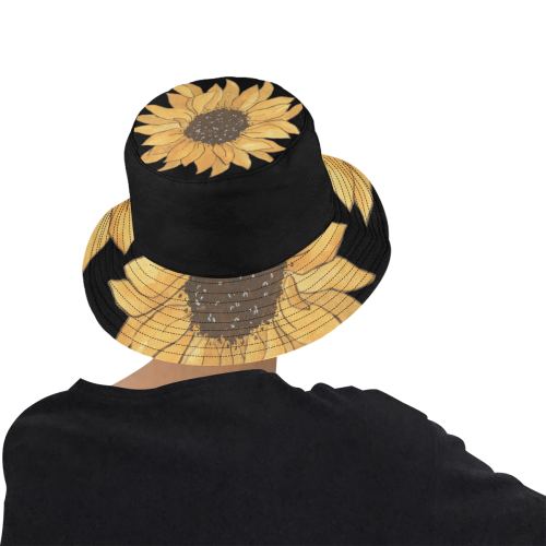 LG Sunflower All Over Print Bucket Hat for Men