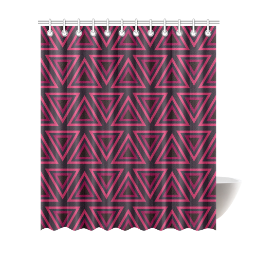 Tribal Ethnic Triangles Shower Curtain 72"x84"