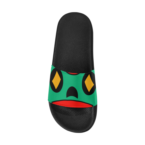 African Scary Tribal Men's Slide Sandals/Large Size (Model 057)