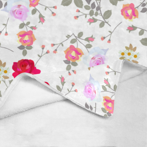 Flower Pattern Ultra-Soft Micro Fleece Blanket 43''x56''