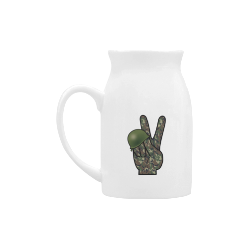 Forest Camouflage Peace Sign Milk Cup (Large) 450ml