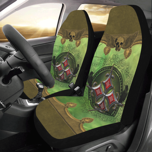 Wonderful gothic design with skull Car Seat Covers (Set of 2)