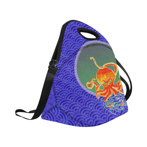 The Lowest of Low Japanese Angry Octopus Neoprene Lunch Bag/Large (Model 1669)