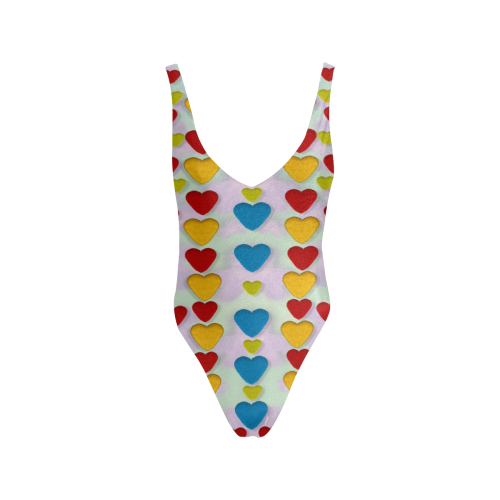 So sweet and hearty as love can be Sexy Low Back One-Piece Swimsuit (Model S09)
